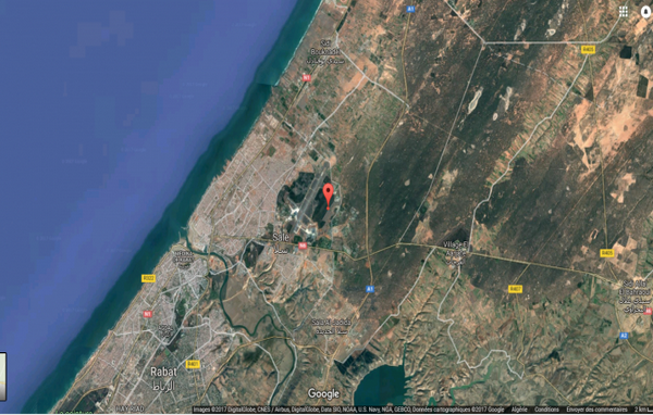 Photo satellite du centre nucléaire de Maamora (Menadéfense)
